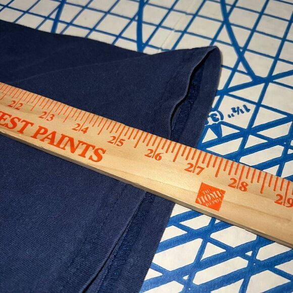 y2k Denver Broncos T-Shirt Blue Navy Short Sleeve Logo Graphic Tee Pullover - Picture 5 of 6